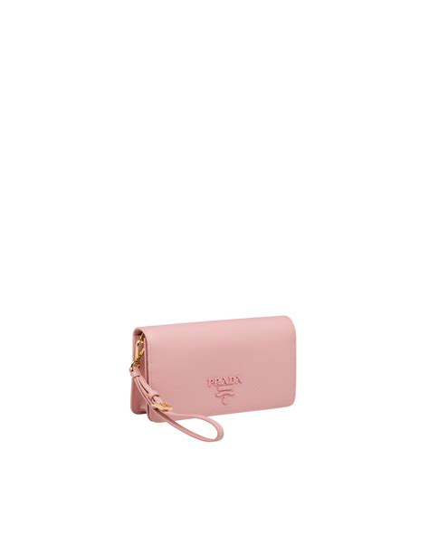 Peach Saffiano leather mini